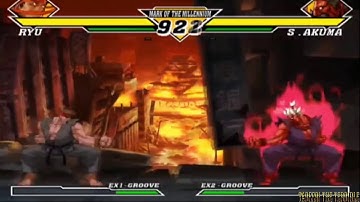 EVIL RYU VS SHIN-AKUMA IN CAPCOM VS SNK 2: MARK OF THE MILLENIUM