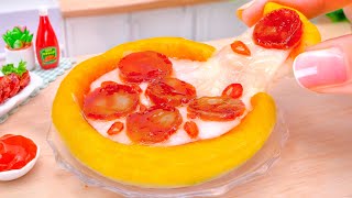 So Yummy Amazing Miniature Hot Chili Honey Pepperoni Pizza 🍕Mini Yummy Fast Food Recipe 🍕 ASMR Video