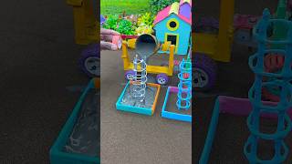 😍 Real Working Mini Tractor Pouring Cement | DIY Machine 🚜 #shorts