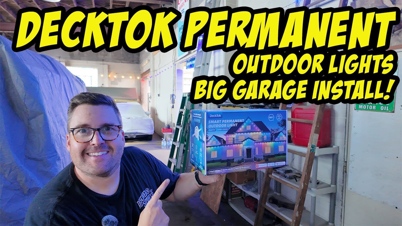 Transforming the Big Garage with DeckTok Permanent Outdoor Lights!