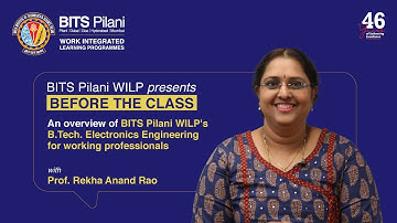 Electronics Engineering Programme Overview | Prof. Rekha Anand Rao | BITS Pilani WILP