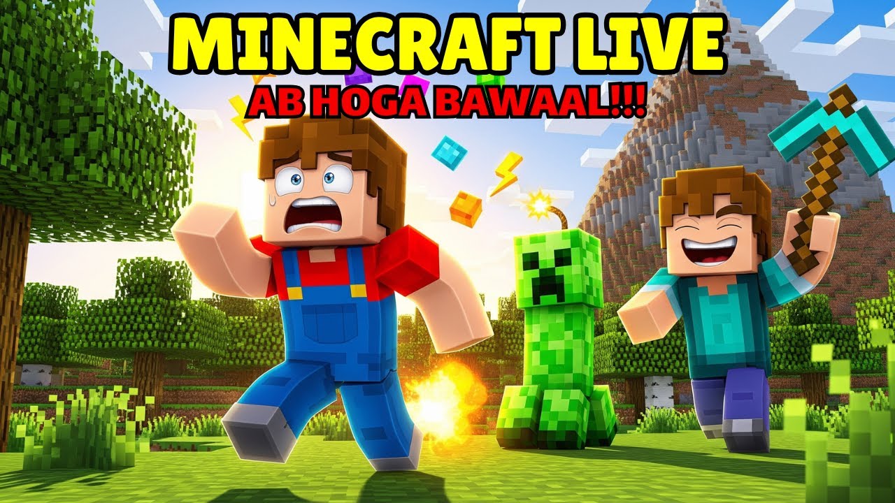 MAP KE SAATH ADVENTURE PE JAYENGE !!!! 😎 Minecraft Live Gameplay! Hindi ...