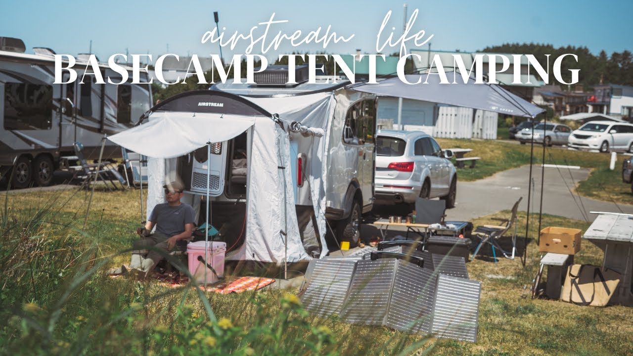 Airstream Basecamp Tent Camping at Pacific Beach Moonshade Snow Peak