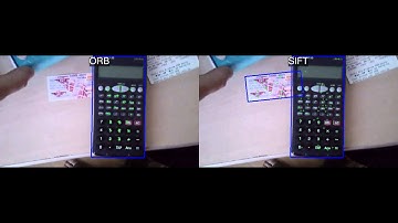 Object detection with SIFT and ORB descriptors and homography - comparison video 1