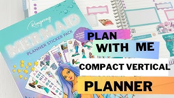 RONGRONG MERMAID STICKER BOOK | PLAN WITH ME | A5 COMPACT VERTICAL WEEKLY PLANNER |