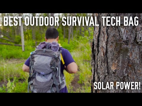 Best Outdoor TECH Survival Bag // Solar Powered!