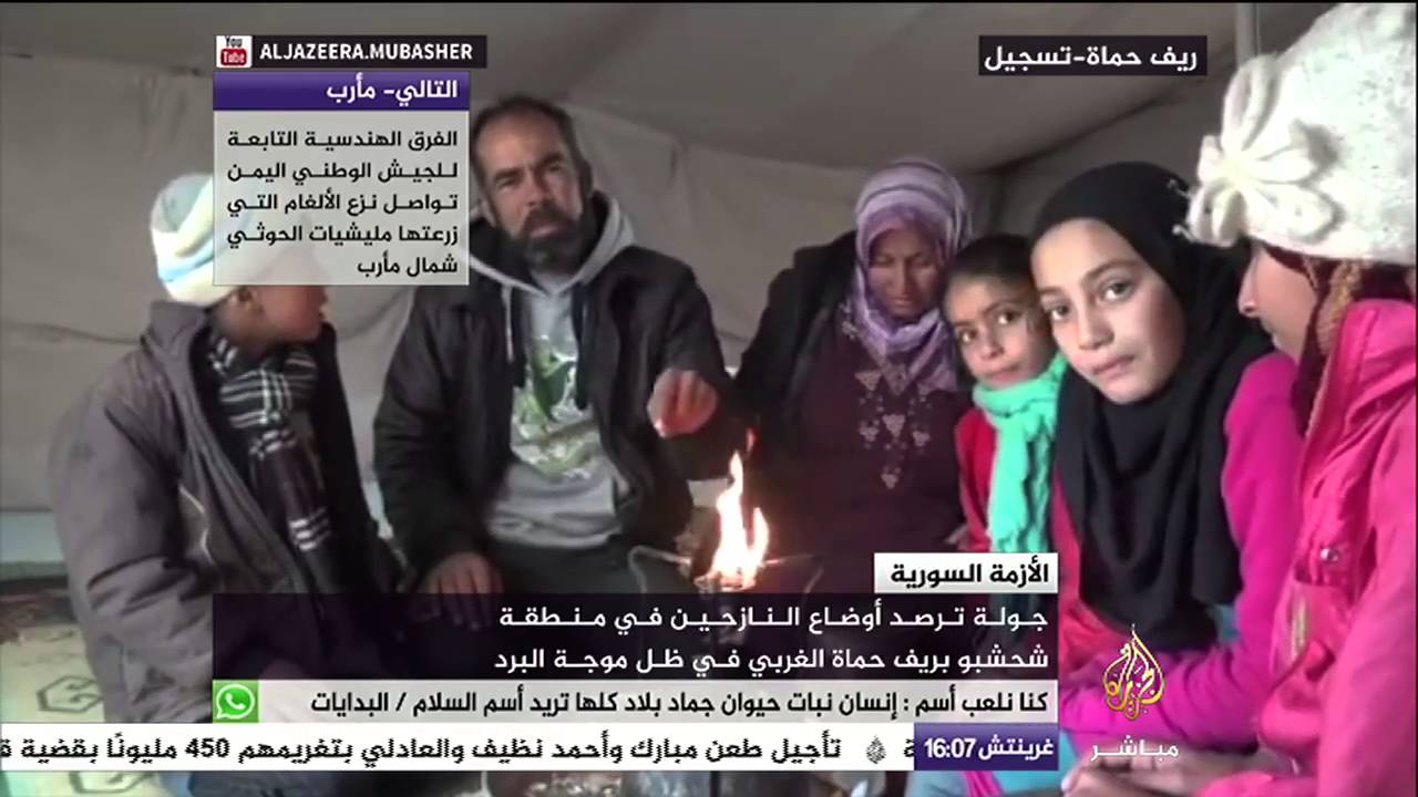 جولة ترصد أوضاع النازحين في منطقة شحشبو بريف حماة الغربي في ظل موجة البرد