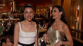Demi Moore & Margaret Qualley Present Best Television Male Actor – Drama Series | 82nd Golden Globes