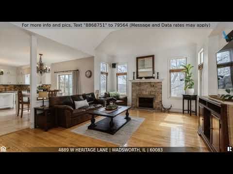 4889 W HERITAGE Lane, Wadsworth, IL home video tour