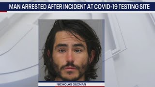 Man arrested for allegedly threatening employees at COVID-19 test site | FOX 7 Austin
