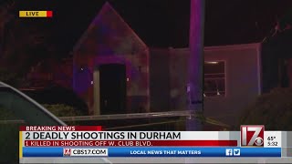 Man killed in Durham shooting on W. Club Blvd., 2 others hurt
