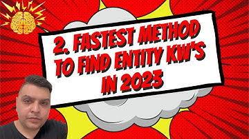 VIDEO 2. Fastest Way To Find Entity Keywords On Google in 2023 | rank better with upschema seo tool