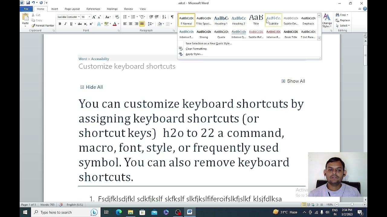 Microsoft Word Home Menu 2 YouTube