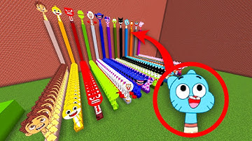 More Sprunki OC Gumball Nextbots In Colored Lines Minecraft PE MOD