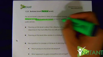 Instant ACCA P3 Core Concepts Course Demo by Dave Yang