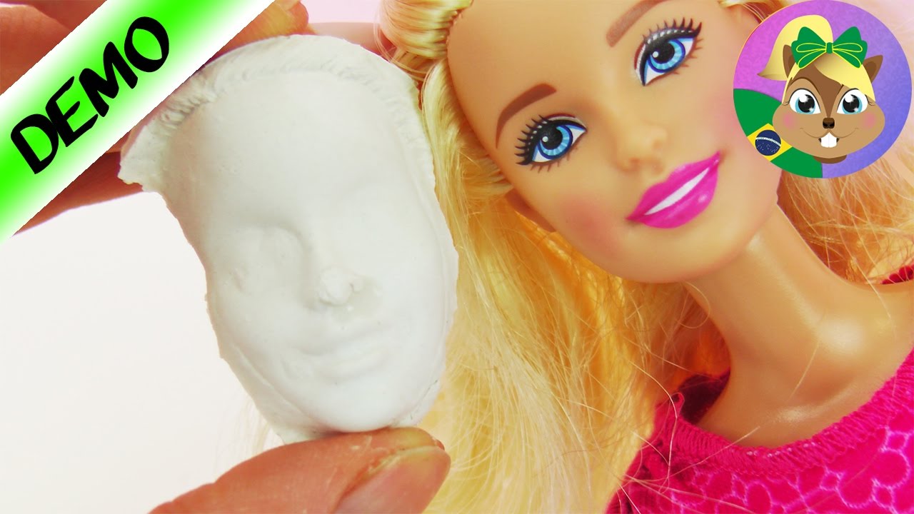 Máscara para Barbie Faça vocês mesmo uma máscara de gesso para