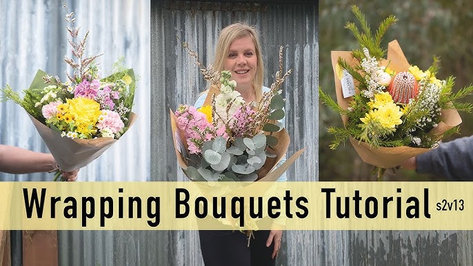 How to Wrap a Bouquet of Flowers with Wrapping Paper