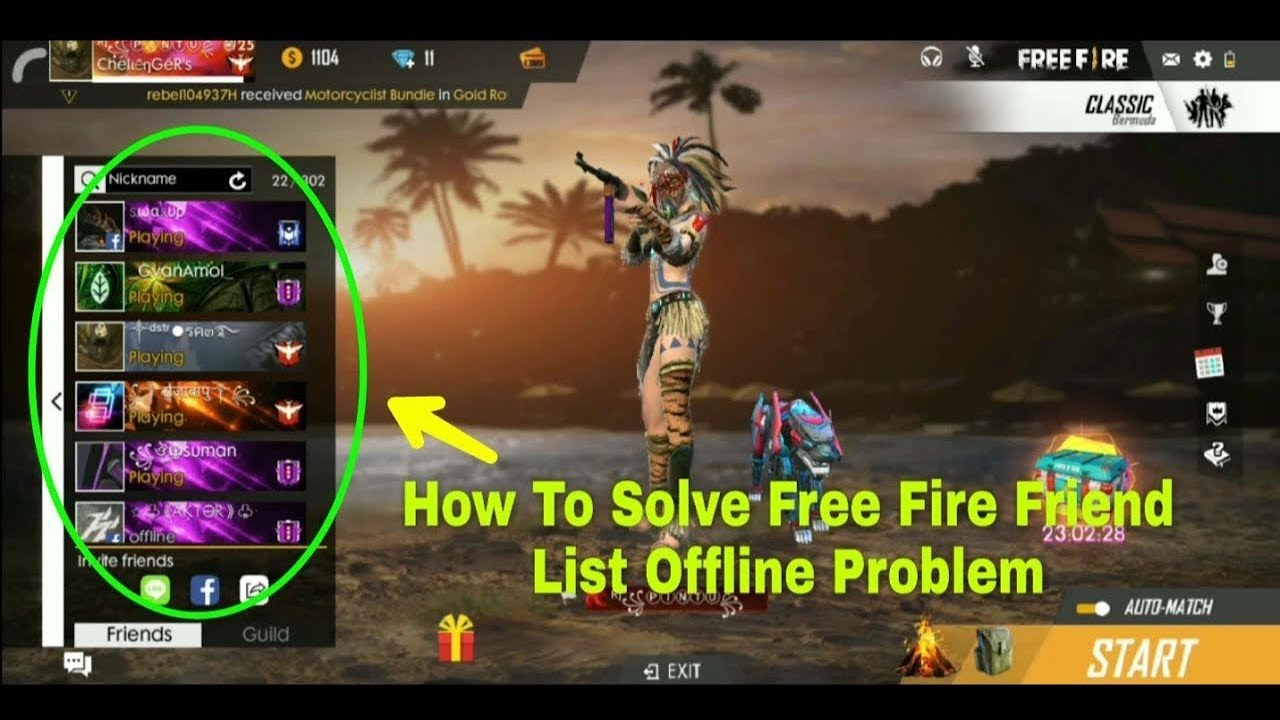 Free fire friend list offline poblam | How to solve Free ... - 