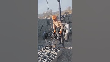 Process of transporting concrete bricks #shorts