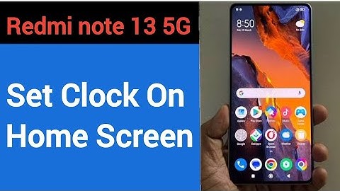 How to set clock on home screen, Redmi note 13 5G me time set kaise karen
