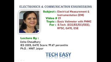 Video # 29 EMI : Analog Instrument- Basic Voltmeter with PMMC