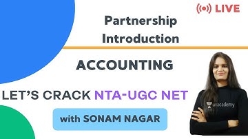 Partnership-Introduction | Accouting  | NTA UGC NET Paper-2 | Sonam Nagar
