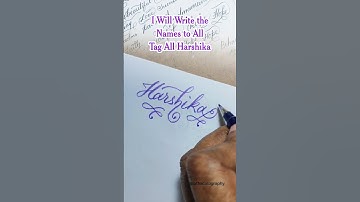Harshika #brushpen #signature #calligraphyforbeginners #calligraphyloverwithcalligraphypen
