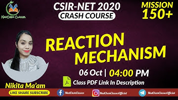 Reaction Mechanism in Organic Chemistry for CSIR-NET Chemical Science JRF 2020