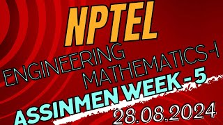 NPTEL -ENGINEERING MATHEMETICS -1 ,ASSIGNMENT WEEK 5-2024 #shorts #nptel #engineeringmathematics1