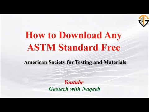 How to Download any ASTM Standard Free | Geotech with Naqeeb