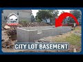 Basement prep in a city lot