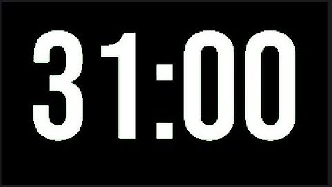 31 Minute Timer  1860 Seconds Countdown