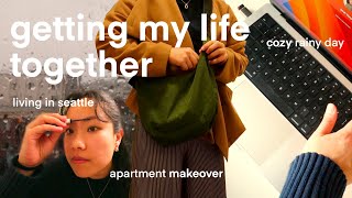 DAYS IN MY LIFE IN SEATTLE | getting my life together, grocery shopping, apartment decorating