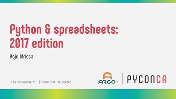 Python & spreadsheets: 2017 edition (Kojo Idrissa)