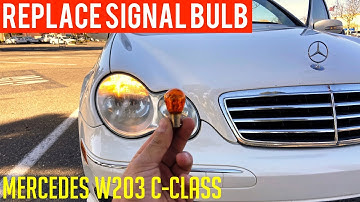 How to Change Signal Bulb on Mercedes C230 W203 | Replace Turn Signal Lamp
