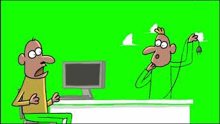 Green Screen Cartoon Animation.Funny Cartoon clip.Green Screen Cartoon video.Cartoon Maker.