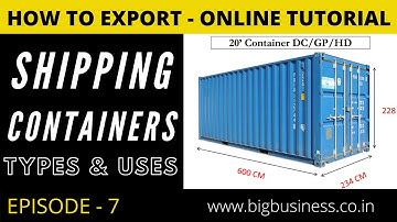 Part-7 | Different Types of Shipping Containers and Sizes - Cargo loading in Exports - Supply Chain