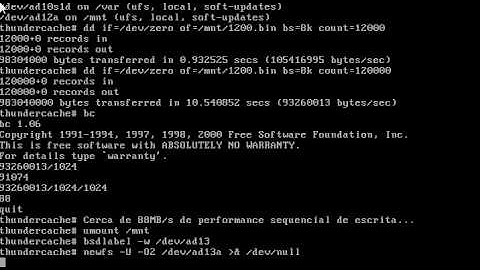[VIDEO 3] Primeiro Boot apos instalação do FreeBSD p/ Thunder Cache Professional.