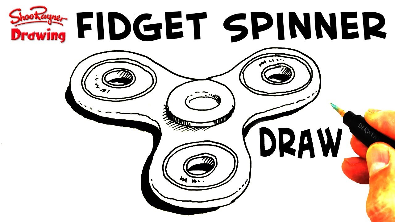 ankomst Badeværelse forfatter How to draw a Fidget Spinner step by step - YouTube