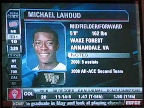 Mike Lahoud 2009 MLS SuperDraft - YouTube