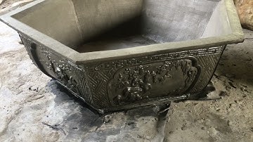 Chậu Lục Giác 90cm Hoa Văn Tháo Khuôn