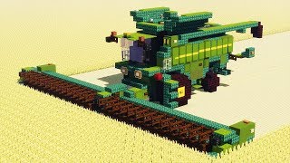 Combine Harvester | John Deere Combine Harvester | Minecraft Vehicle Tutorial