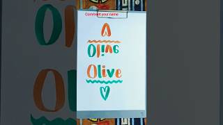 💐🌹cute nameart with calligraphy brushpen🌹💐 #trending #shortsfeed #shorts #ytshorts