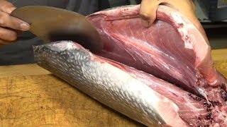 Longtail Tuna Filleting for Sashimi - Asian street food