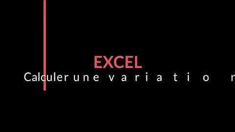 Calculer une variation en pourcentage