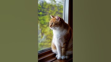 "Cat Thinks The Window is a Portal to Another World 😱 "Wow! 🤯 #PortolCat🎵 Audio: "Whoosh 💨"