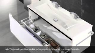 Novelli Badmöbel Design Doppelwaschtisch 120 Cm