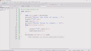 Program to Find Missing number in Array