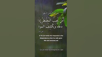 من يلجأ إلى الله لا يضيع 💛 | أَمَّنْ يُجِيبُ الْمُضْطَرَّ #تلاوة_خاشعة #quran #tilawat #قرآن