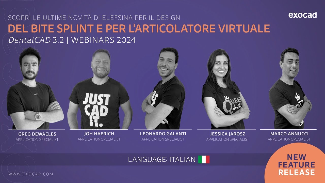 exocad DentalCAD 2024 WEBINAR - Novità Elefsina: design bite splint e articolatore virtuale (IT)